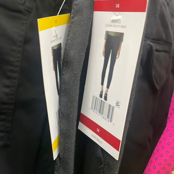 NWT SOCIAL STANDARD Black Utility Ankle Pants 8 Crop Trousers Twill Cigarette - Picture 12 of 14